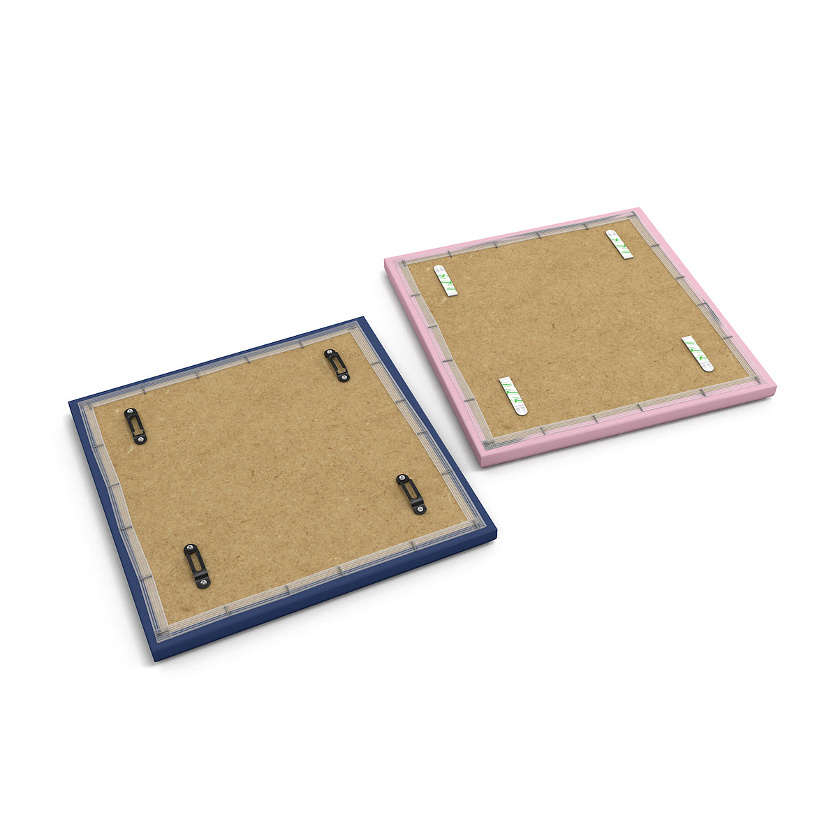 Square Acoustic Wall Panels Back View With Two Fixing Options