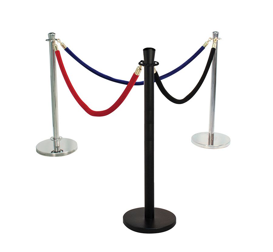Standard Queue Barrier Post and Rope (Posts Sold Separately)