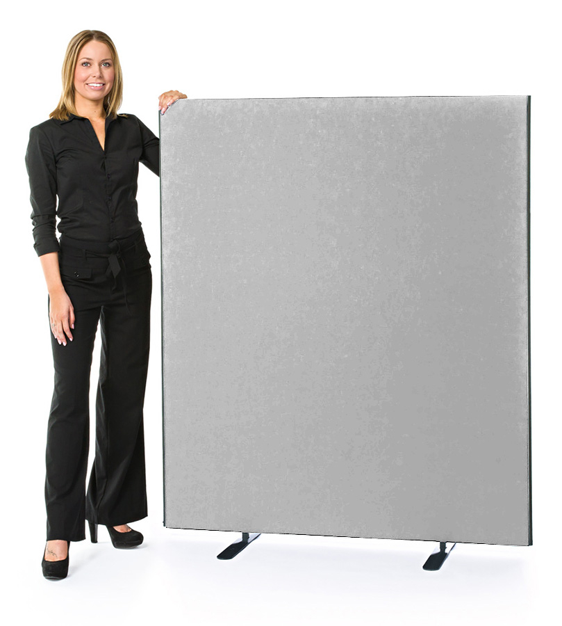 Speedy Office Screen with Light Grey Fabric - Next Day Dispatch