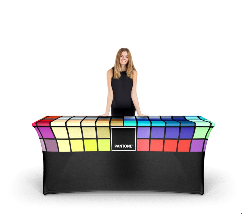 Custom Printed Stretch Table Cover To Suit XL Displays 6ft Folding Exhibition Table