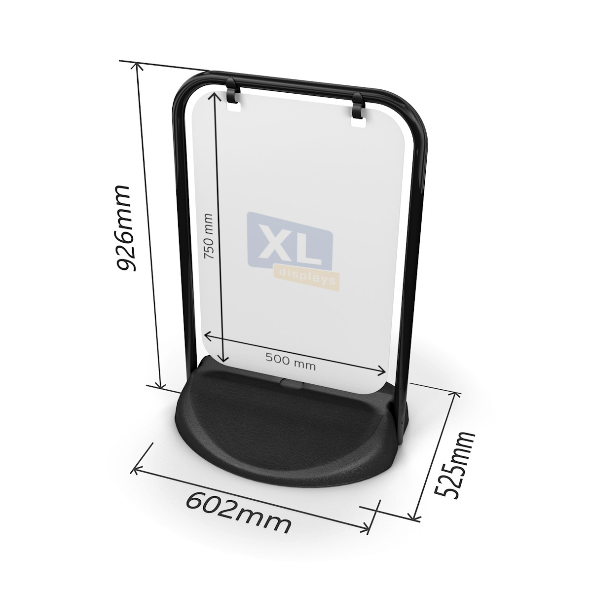 Dimensions of Swinger 2 Panel Pavement Swing Sign