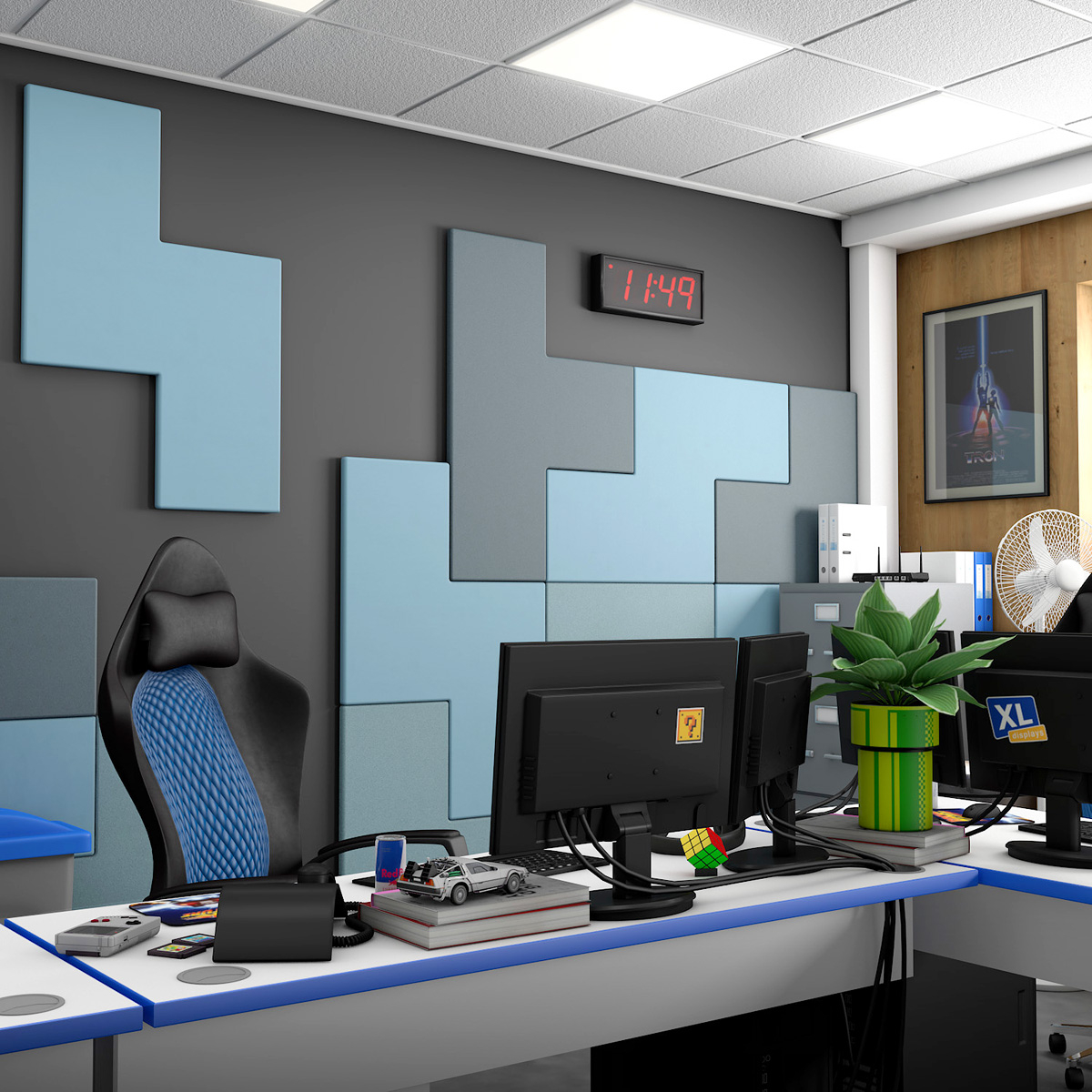 TETRATAK™ Interlocking Acoustic Soundproofing Panels Can Create Sound Absorbing Feature Walls