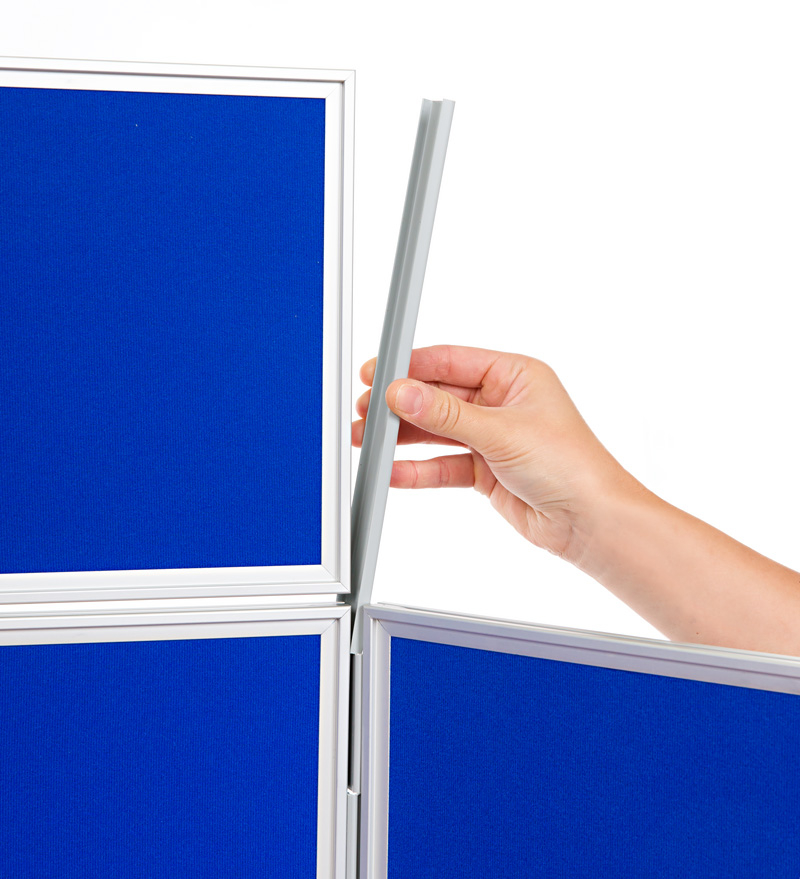 Edges Clip onto Display Board Header Panel