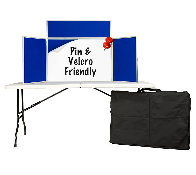 Junior Pinnable Table Top Display Board Complete with Carry Bag and Header