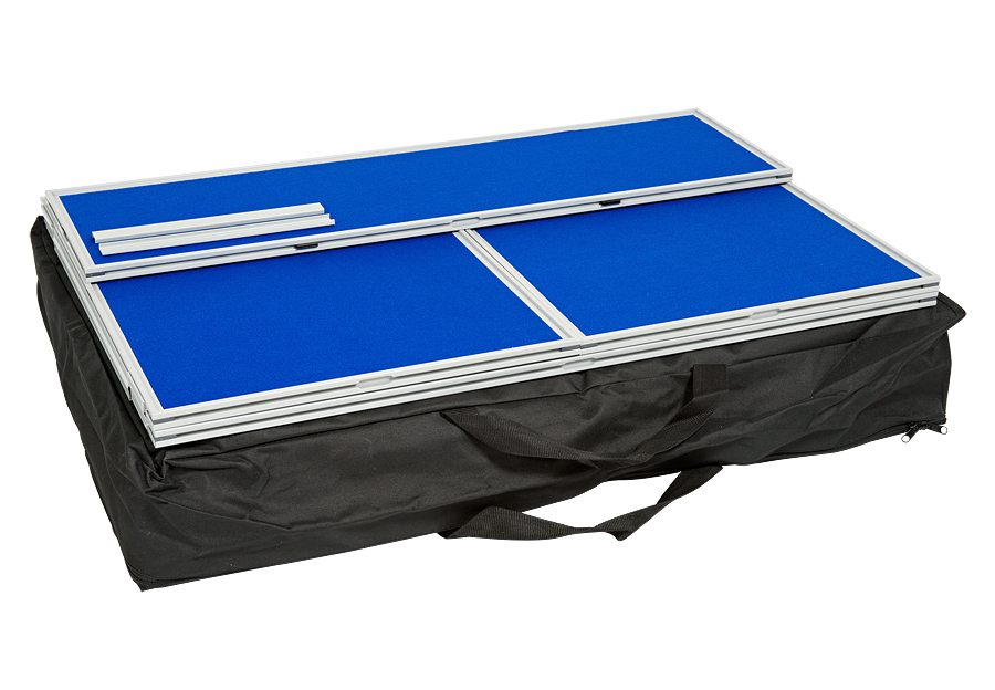 Junior Table Top Display Boards packed down on top of panels carry bag.