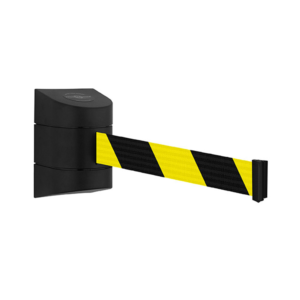 Tensa Maxi Wall Retracting Belt Barrier With Yellow/Black Chevron Webbing