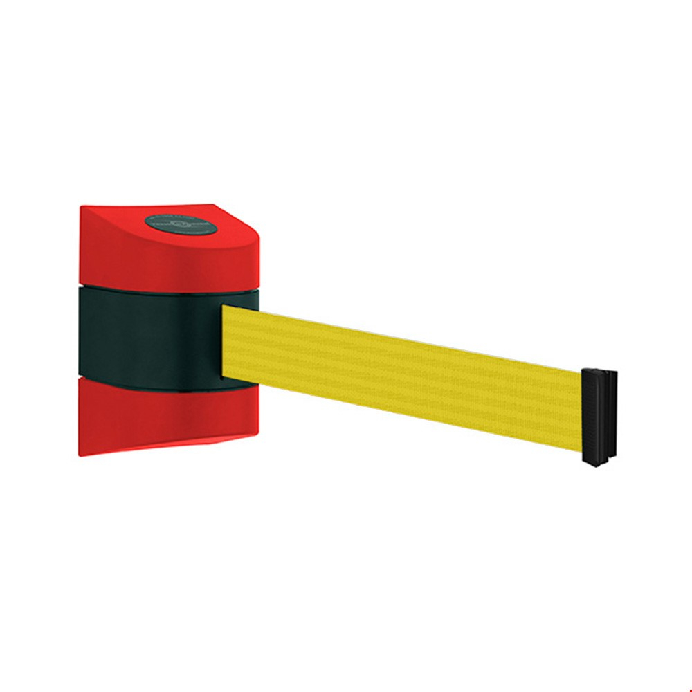 Tensa Maxi Wall Retracting Belt Barrier With Red Cassette And Yellow Tape