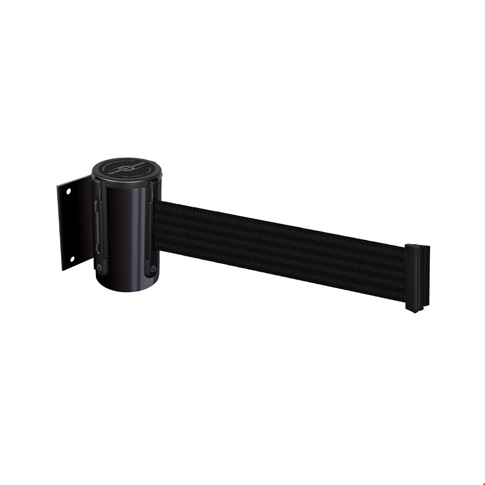 Tensabarrier® Heavy Duty Wall Mount Retractable Barrier With Black Webbing
