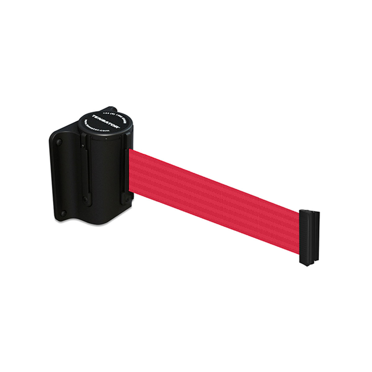 Tensabarrier® Mini Wall Mounted Retracting Barrier With Red Webbing