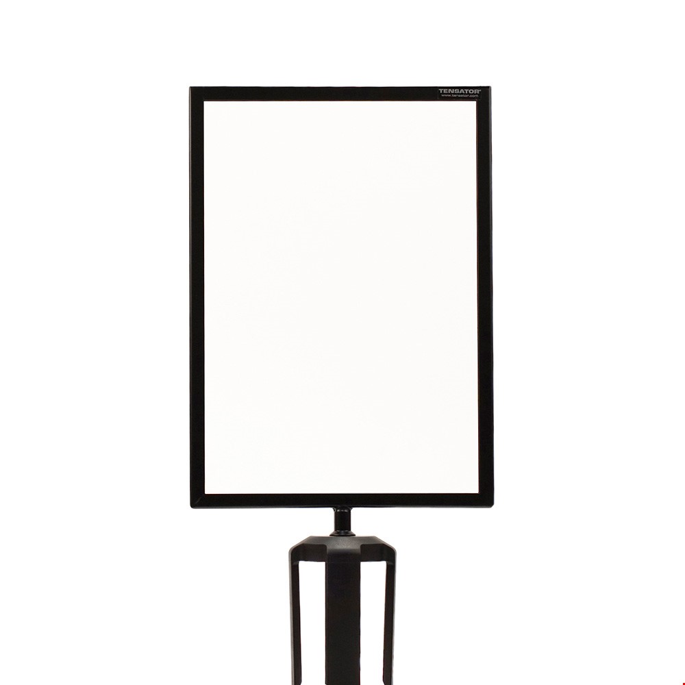 Tensabarrier® Retractable Queue Barrier Sign Holders - Choice of A4 or A3 Black or Chrome Poster Holders