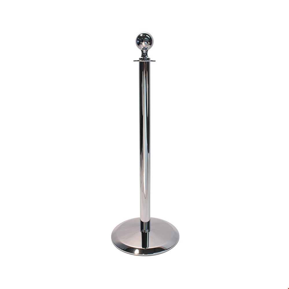 Tensator® Sphere Post And Rope Barrier in Chrome