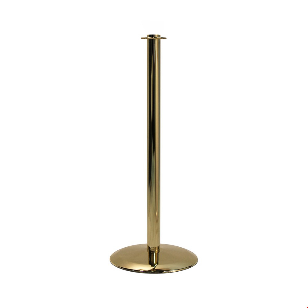 Tensator® Contemporary Post And Rope Barrier in Brass With Flat Top