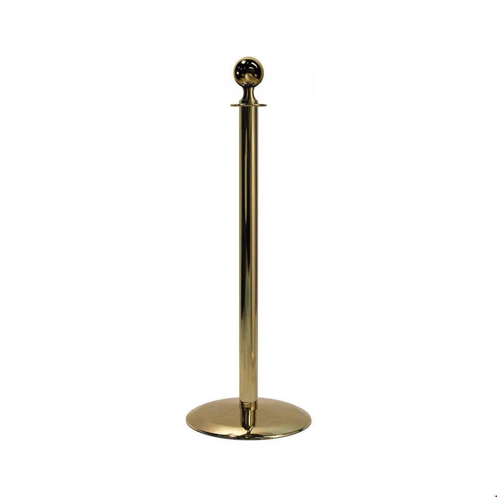 Tensator® Sphere Post And Rope Barrier in Brass
