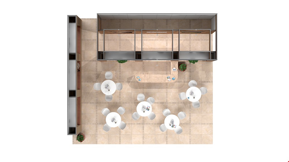 Top View Integra® 10m x 9m Corner Rental Exhibition Stand Services