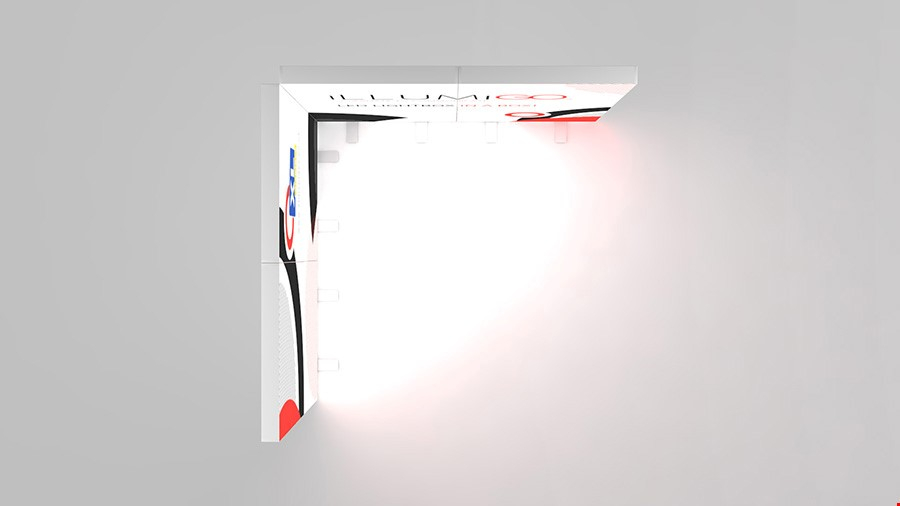 Top View Of iLLUMiGO™ 2x2 LED Backlit Exhibition Stand