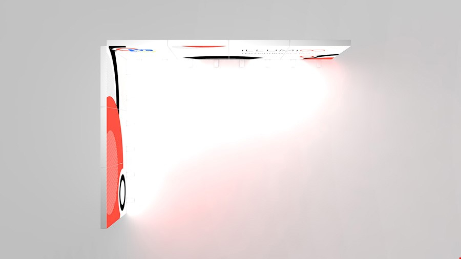 Top View Of iLLUMiGO™ LED 3x4m Portable Lightbox Display