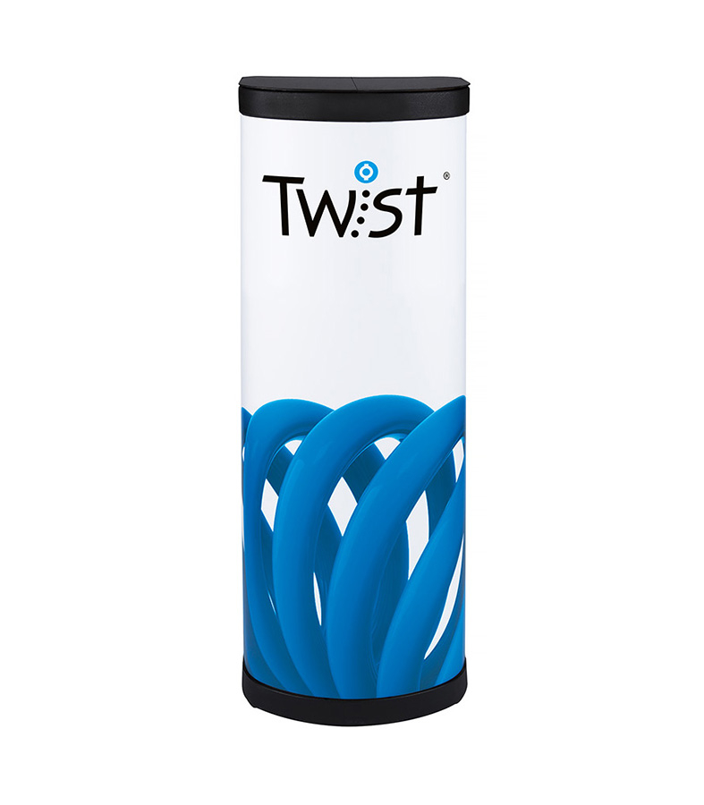 Convert your Twist hardcase into a single podium or counter, provides extra marketing space and a reception point for clients visiting your stand. 