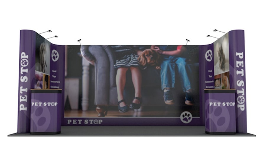 U-Shaped Linked Pop Up Exhibition Stand 5m x 3m