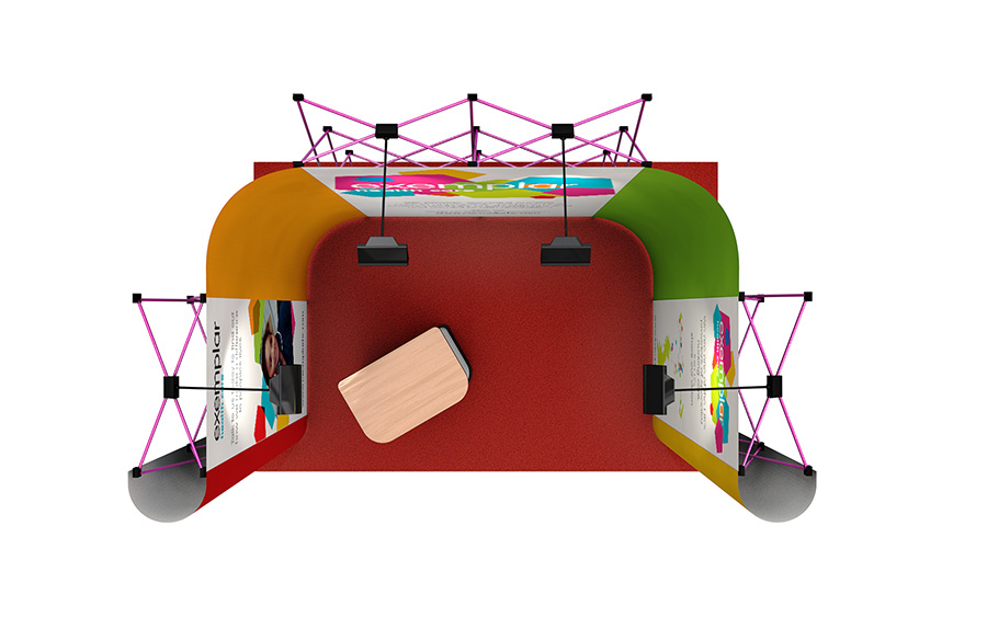 U-Shaped Pop Up Stand Plan View