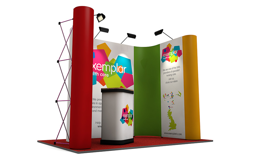 2m x 3m U-Shaped Linked Pop Up Display Stand