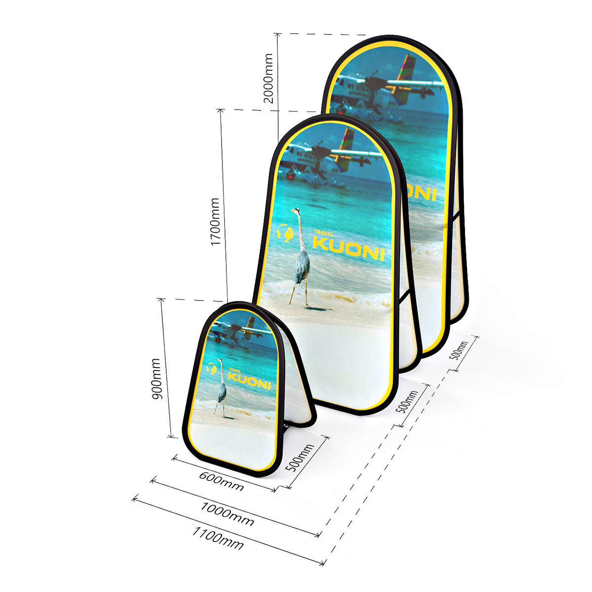 Dimensions of Vertical Pop Out Banners new