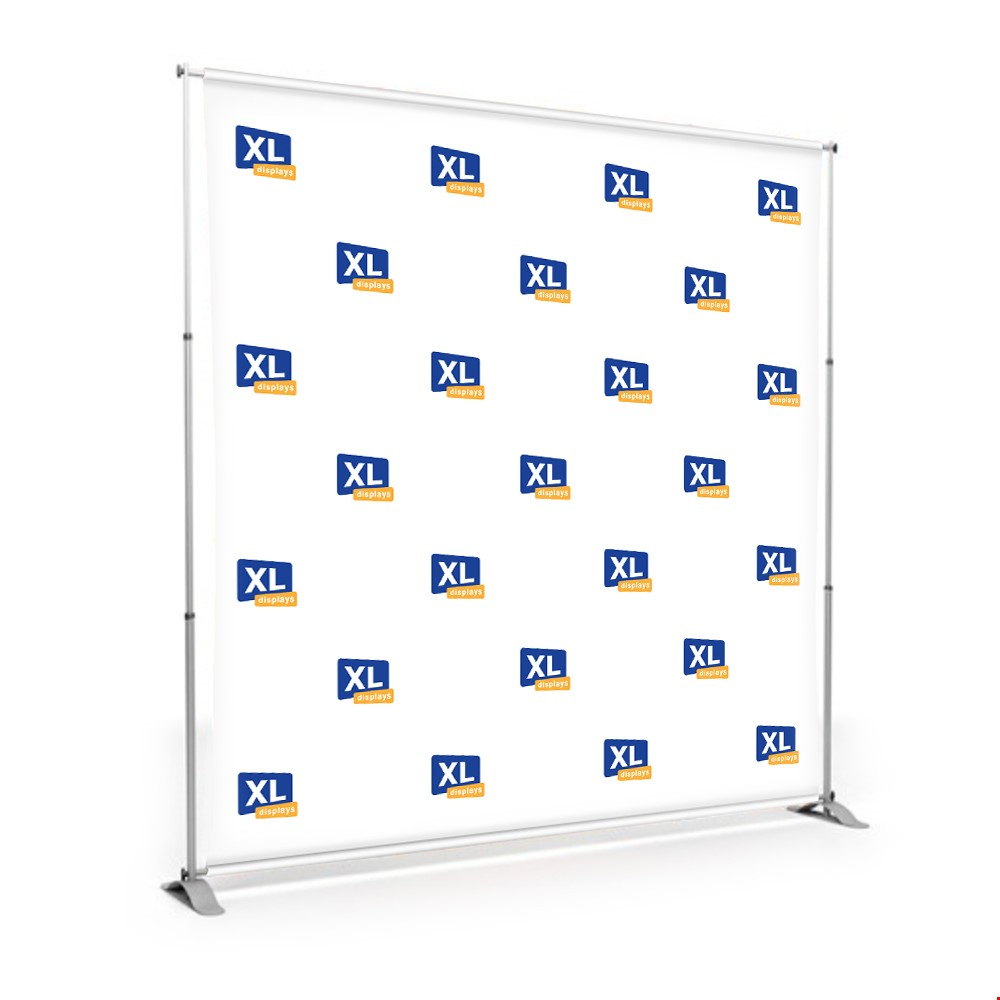 Video Conference Meeting Printed Backdrop with Example of Step and Repeat Logo Pattern Option