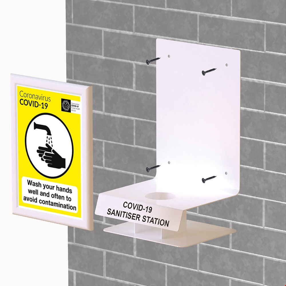 Wall And Desk Mounted Hand Sanitising Unit Wall Mounting Example