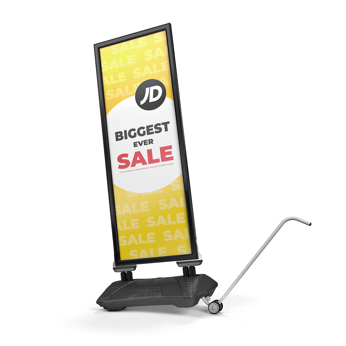 WindPro Slim Tall Pavement Sign With Optional Carry Trolley