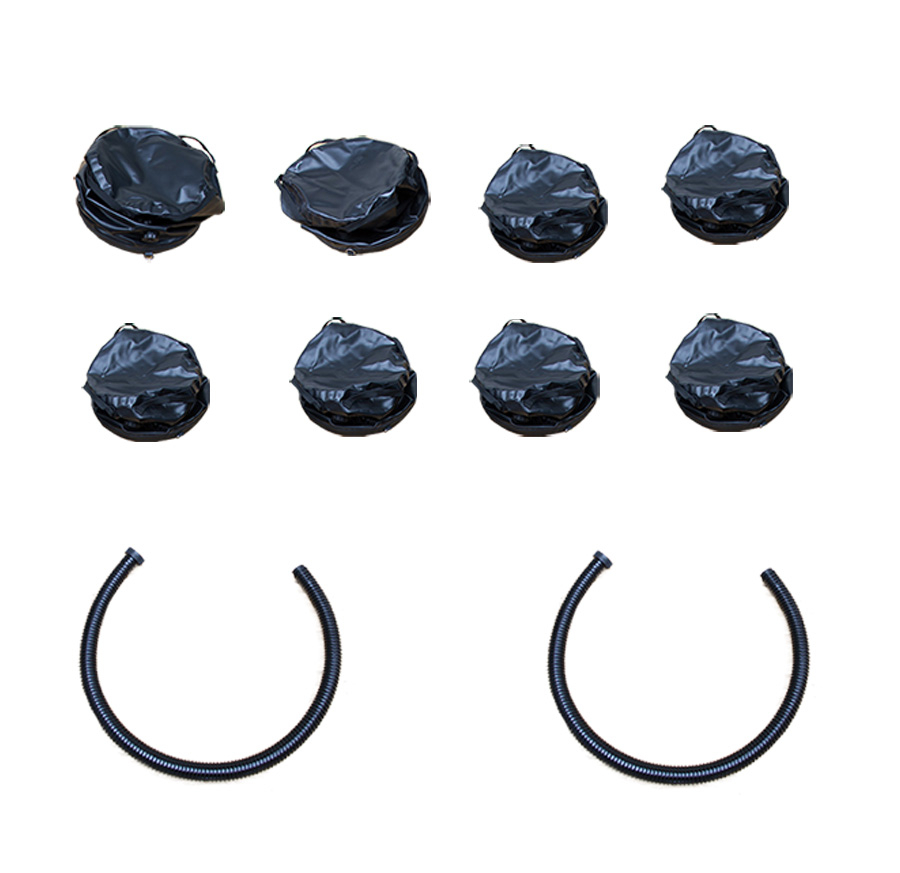 Water Ballast Barrel Kit 2 (8 Black Ballasts, 2 Fill Hoses)