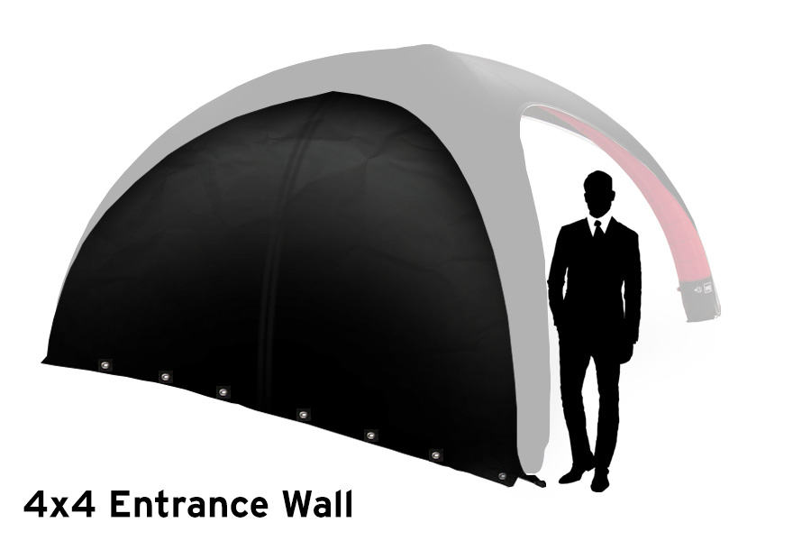 X-GLOO 4x4 Entrance Wall in Black - Available in 7 Standard Colours