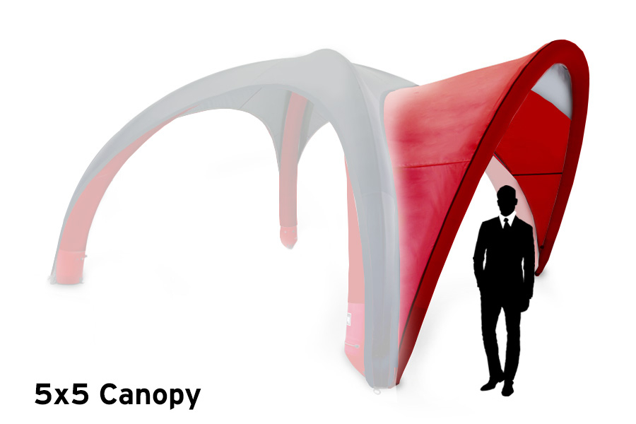 Plain X-GLOO 5x5 Canopy With Option Banner