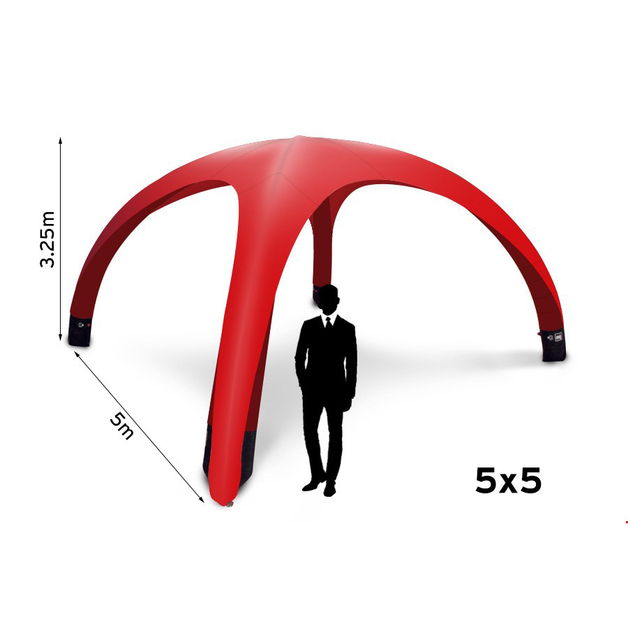 X-GLOO 5x5 Inflatable Event Tent in Plain Red