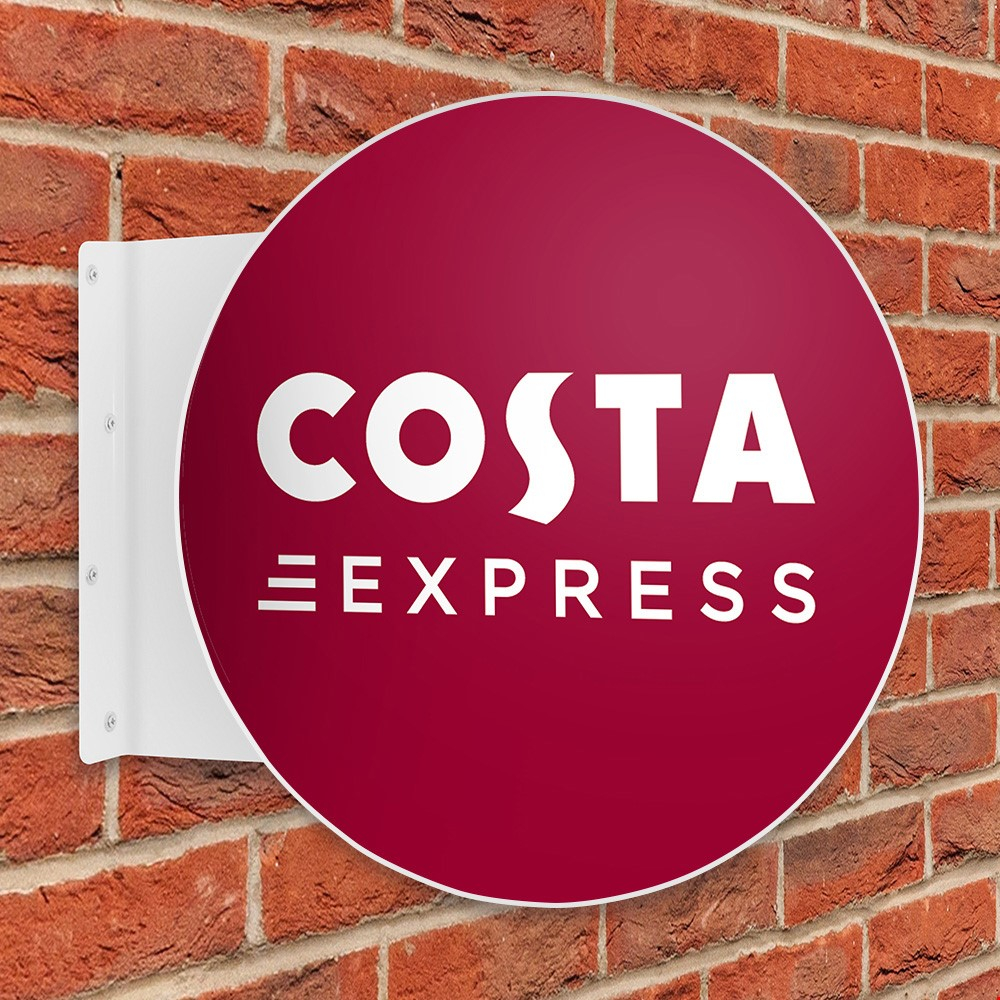 Round Costa Logo Signs For Front of Shop Advertising