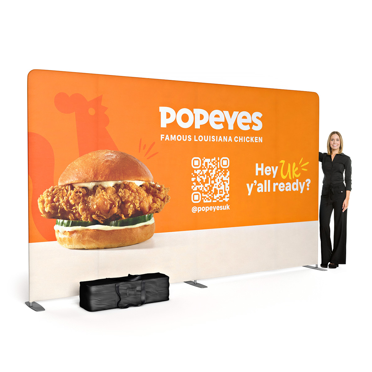 XL FABRIWALL® Straight Fabric Display Stand 4000mm