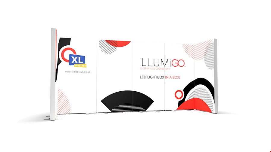 iLLUMiGO Illuminated Lightbox Display Backwall 5x2