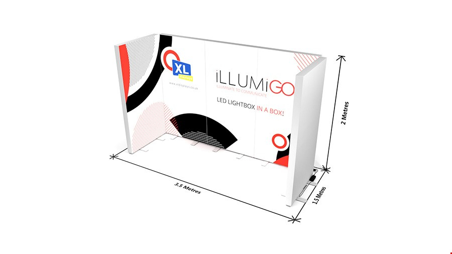 Complete Floor Plan of 3x1 iLLUMiGO LED Exhibition Stand 