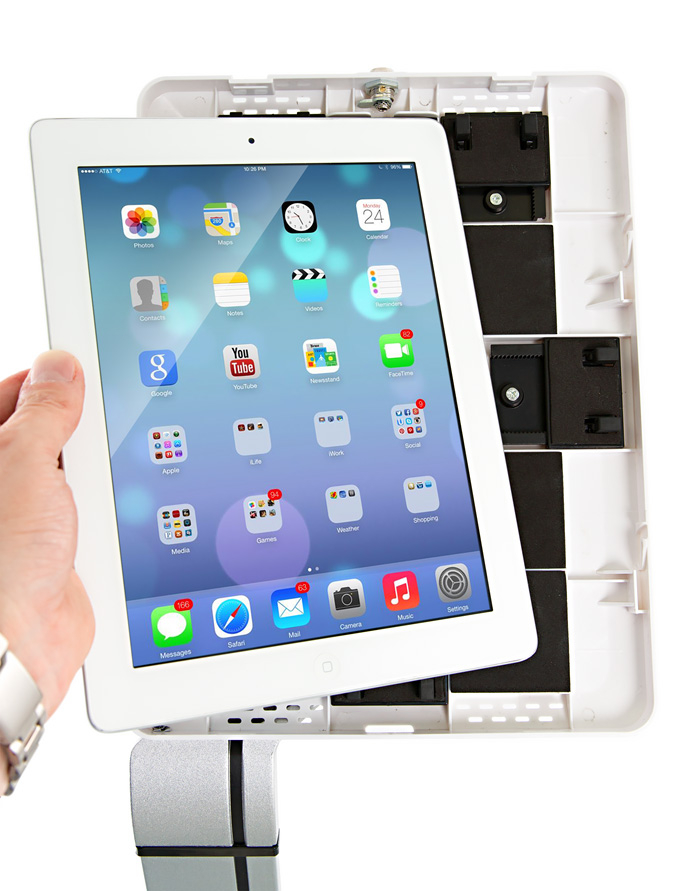 Fits iPad 1, 2, 3, 4 + Air. Also fits most 10' Tablets.