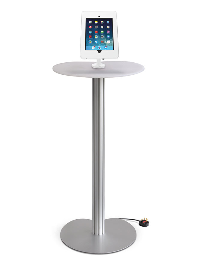 iPad Podium Stand with White Enclosure (Old Enclosure Design Pre May 2021)
