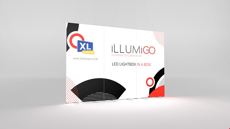 iLLUMiGO™ Illuminated Fabric Display Backwall 3m Wide
