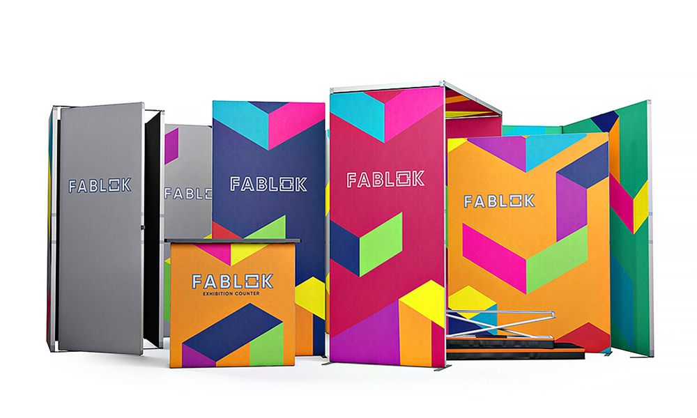 Modular Folding & Interlocking SEG Fabric Display Frame System. 1000+ Combinations. Build Your Display With FABLOK®. 