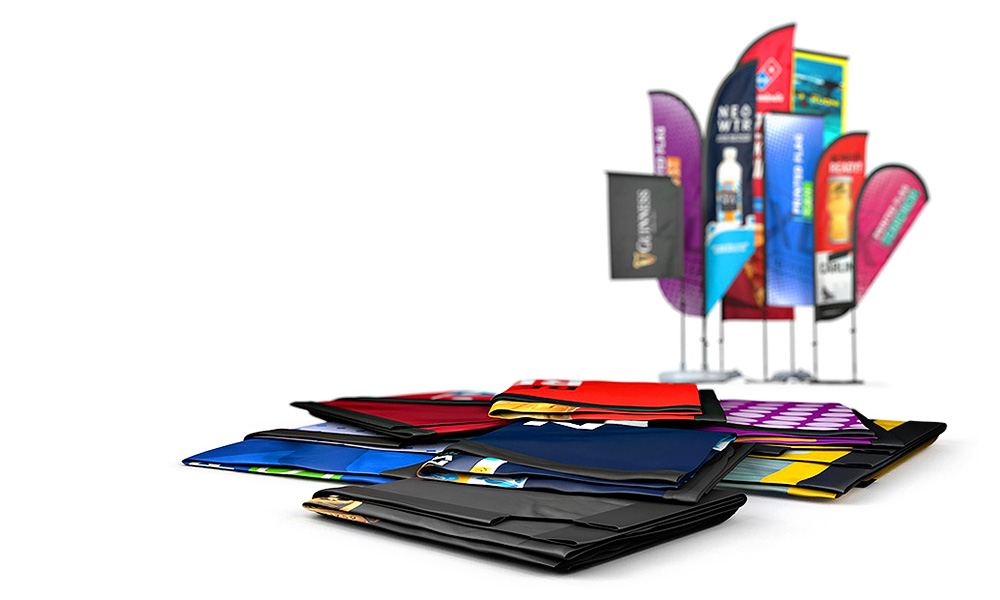 Custom Printed Flag Graphics for All Promotional Flags. Update Your Marketing Quickly And Professionally to Keep Your Printed Flag Looking Fresh.