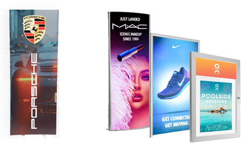 Illuminated signs for indoor and outdoor advertising. Our range of backlit signs benefit from simple operation, low-cost LED lighting and easy installation. 