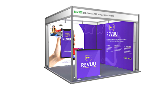 Free Standing LED Lightbox Exhibitions Stands in a Range of Pre-Selected Kits Including Straight LED Light Walls, Corner Exhibition Stands And More.
