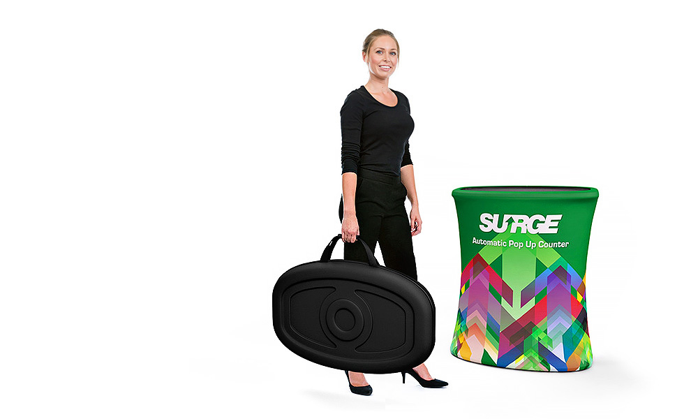 A wide range of versatile portable counters for exhibition stands. Ideal for meet and greet points or product display units.