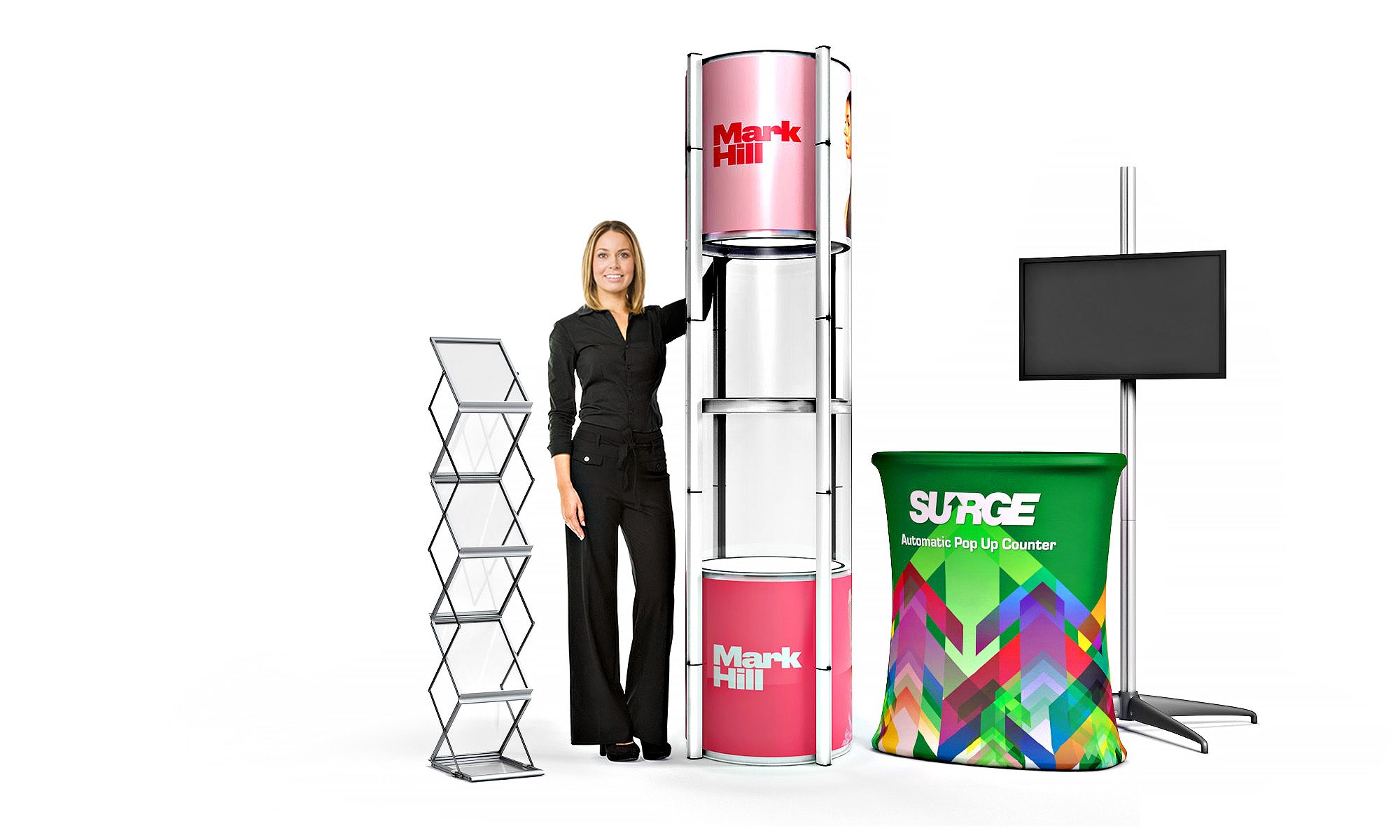 Wide range of portable exhibition furniture and showcases perfectly designed to professionally promote your brand at exhibition and events. 
