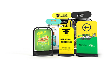 Choose from a range of swinging and flexible panel signboards. Wide resistant and sturdy for outdoor use in almost any weather condition. 