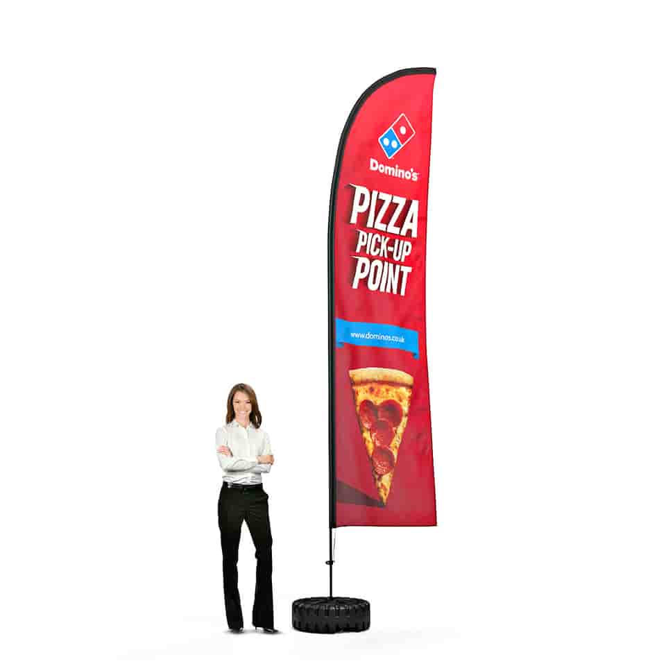 4m Tall Feather Flag Promotional Branded Flag