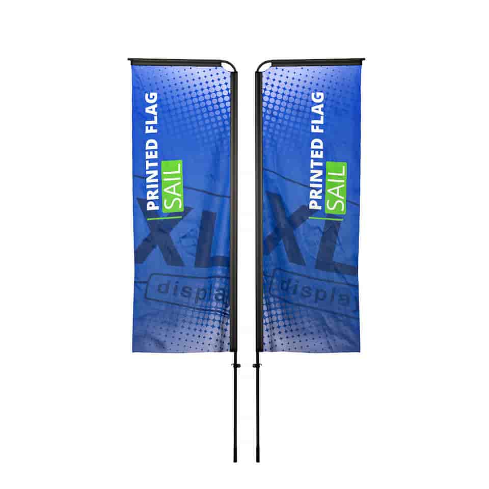 Sail Flag Banner With Aluminium Pole Double Sided