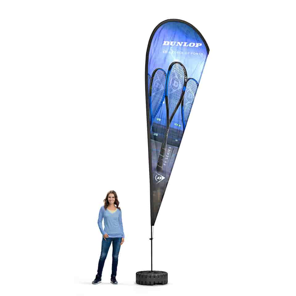 Extra Tall 4.6m Tall Teardrop Flags Printed Flag Banners