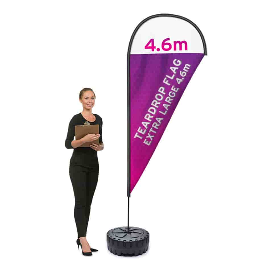 4.6m Extra Large Promotional Teardrop Flag